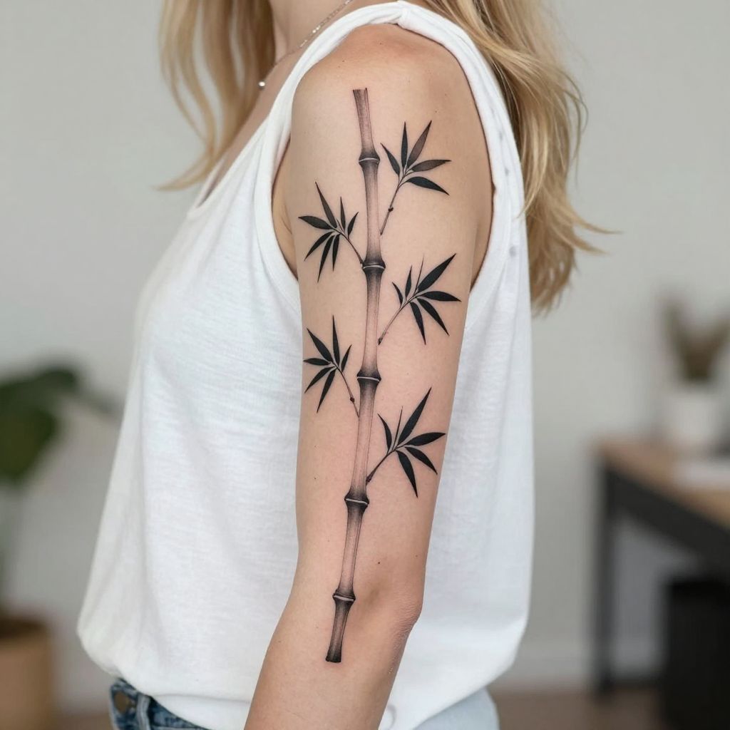Minimalist Bamboo Stalks