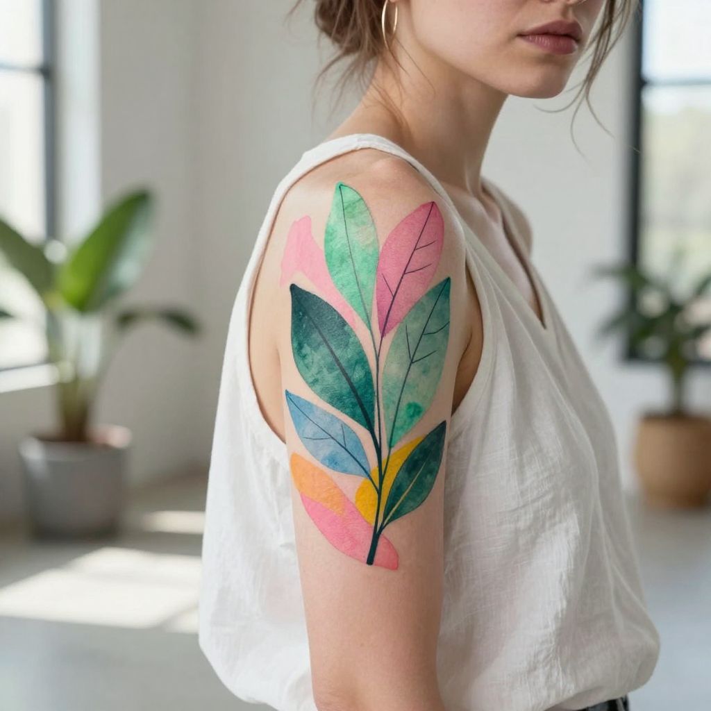 Abstract Leaf Silhouettes