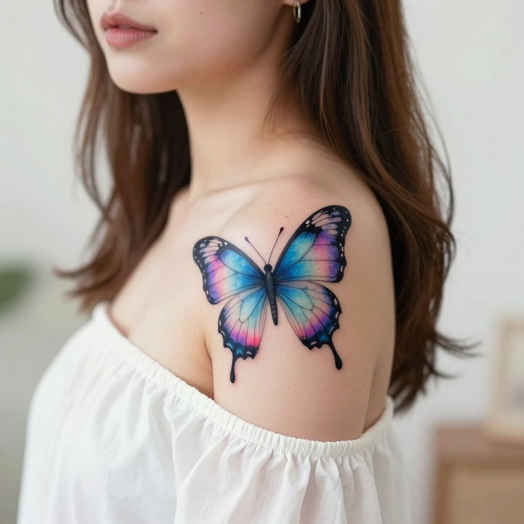 Watercolor Butterfly tattoo