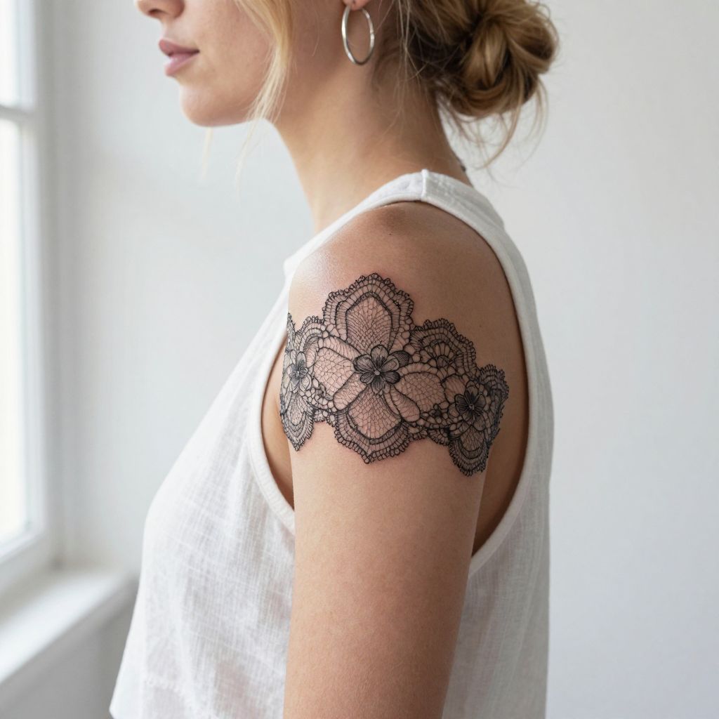 Delicate Lace Band tattoo