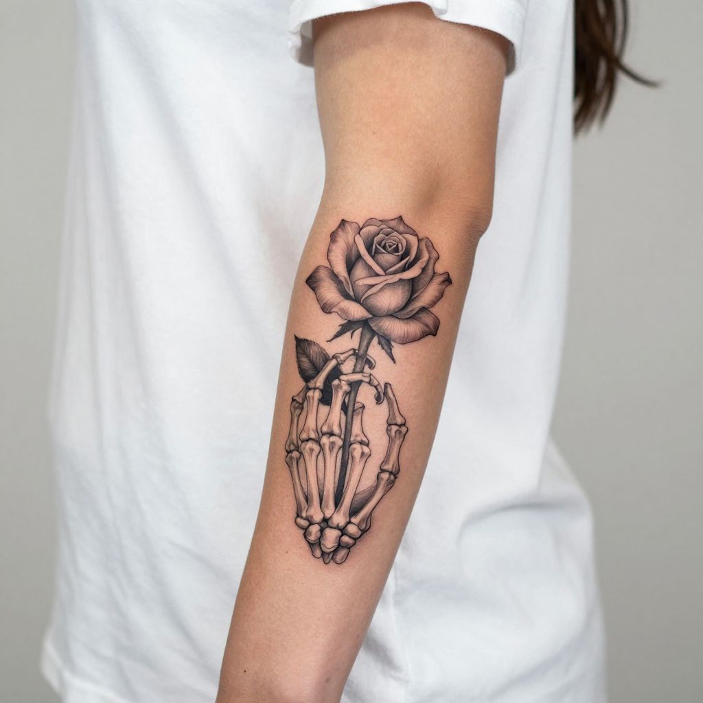 Elegant Floral Skeleton