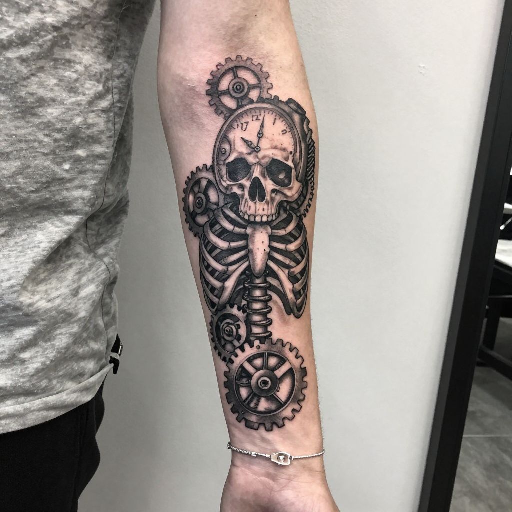 Skeleton with Clock Gears