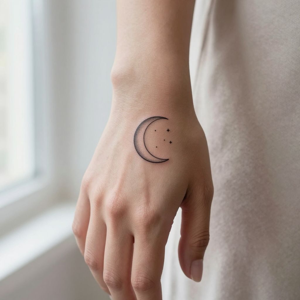 Minimalist Crescent Moon