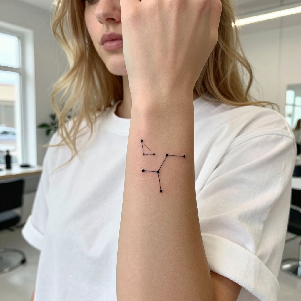 Constellation Lines Connecting Dots