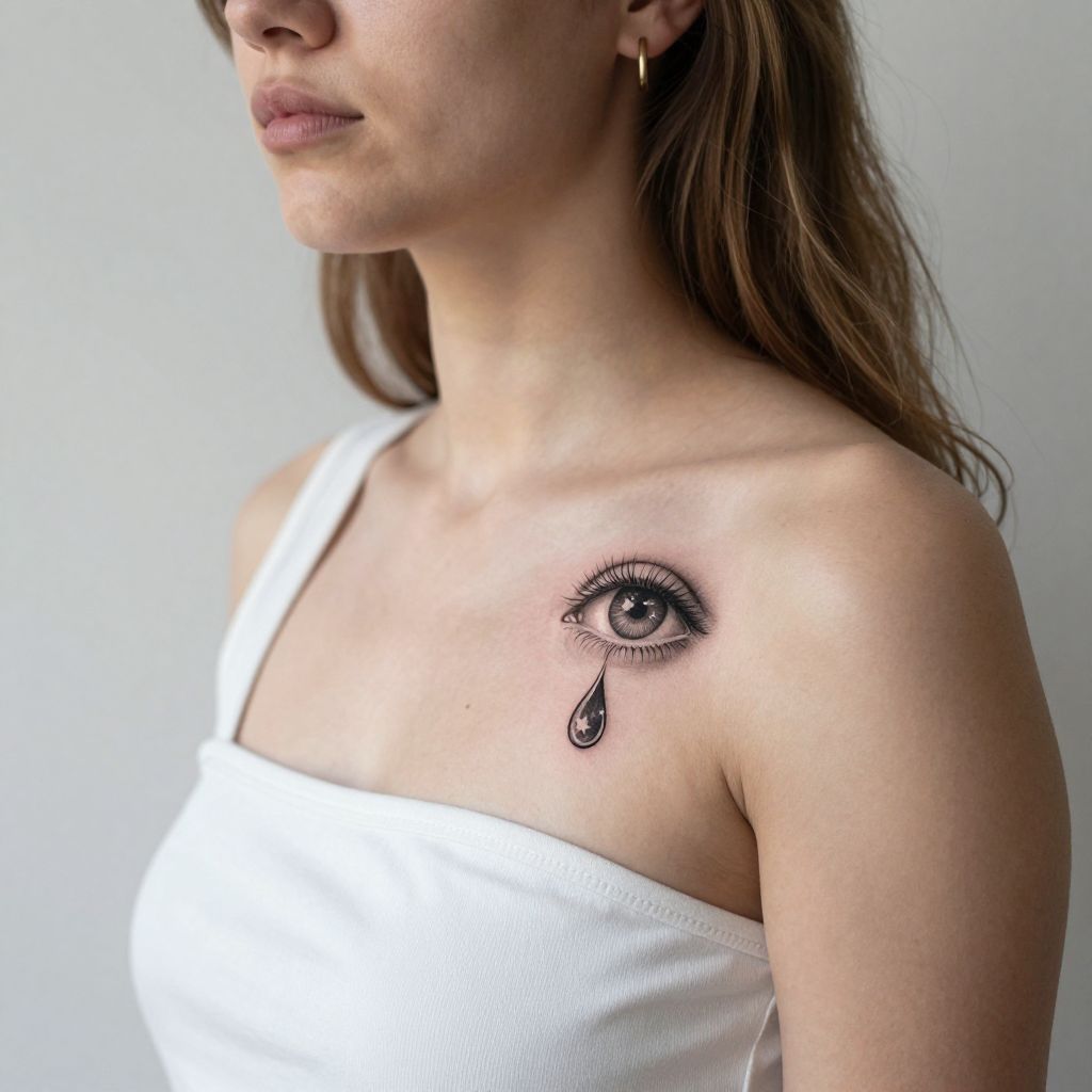 Eye with Tear of Stars
