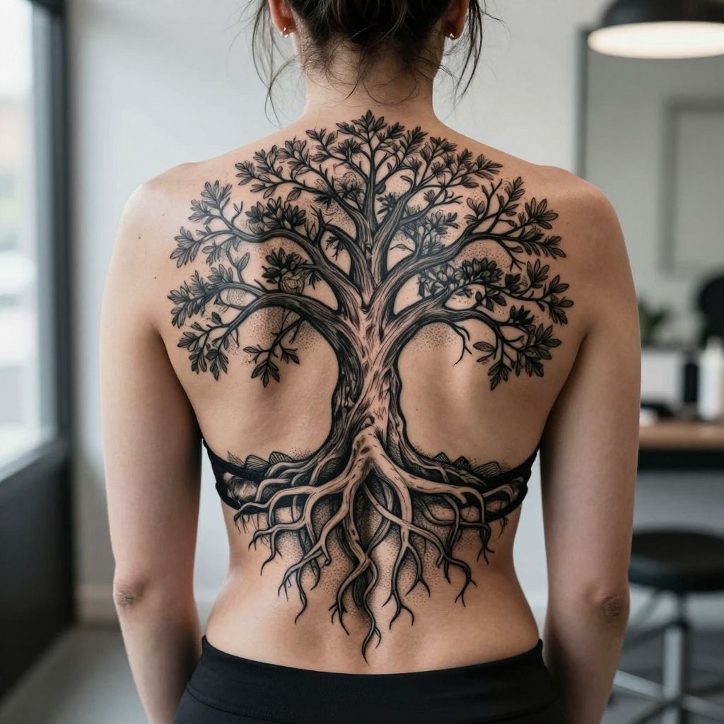 Tree with Roots and Branches
