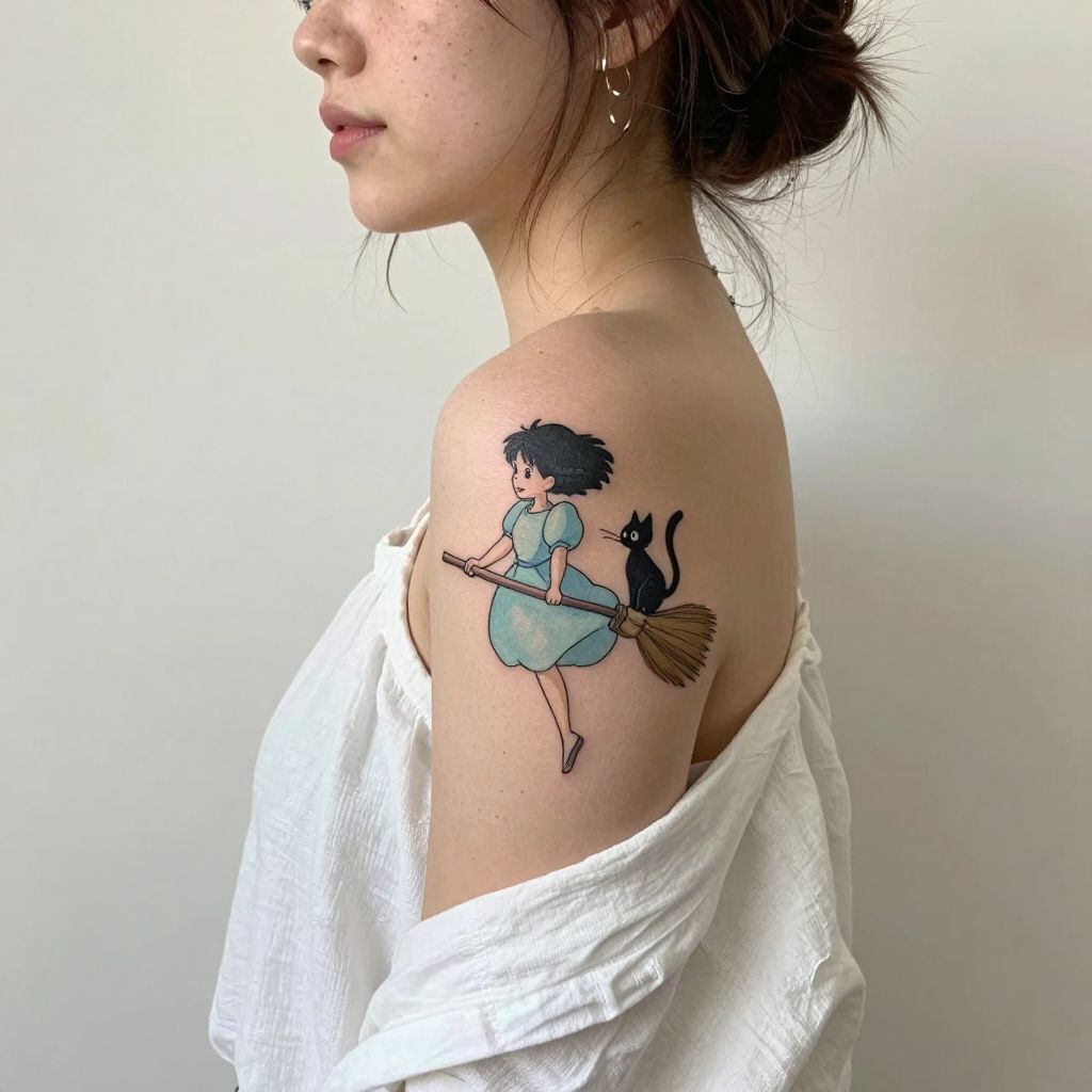 Kiki with Her Cat Jiji