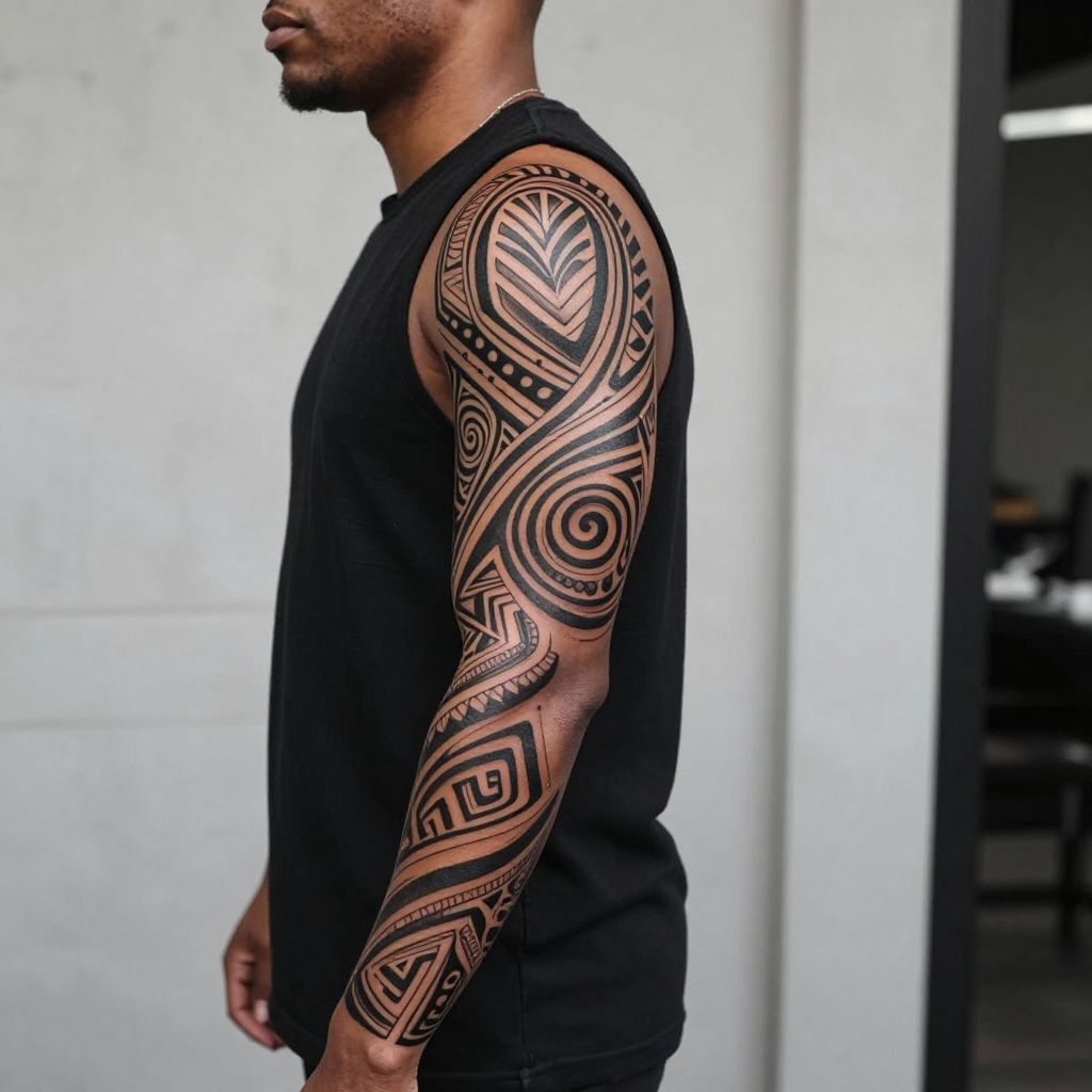 African Tribal Patterns with Geometric Precision