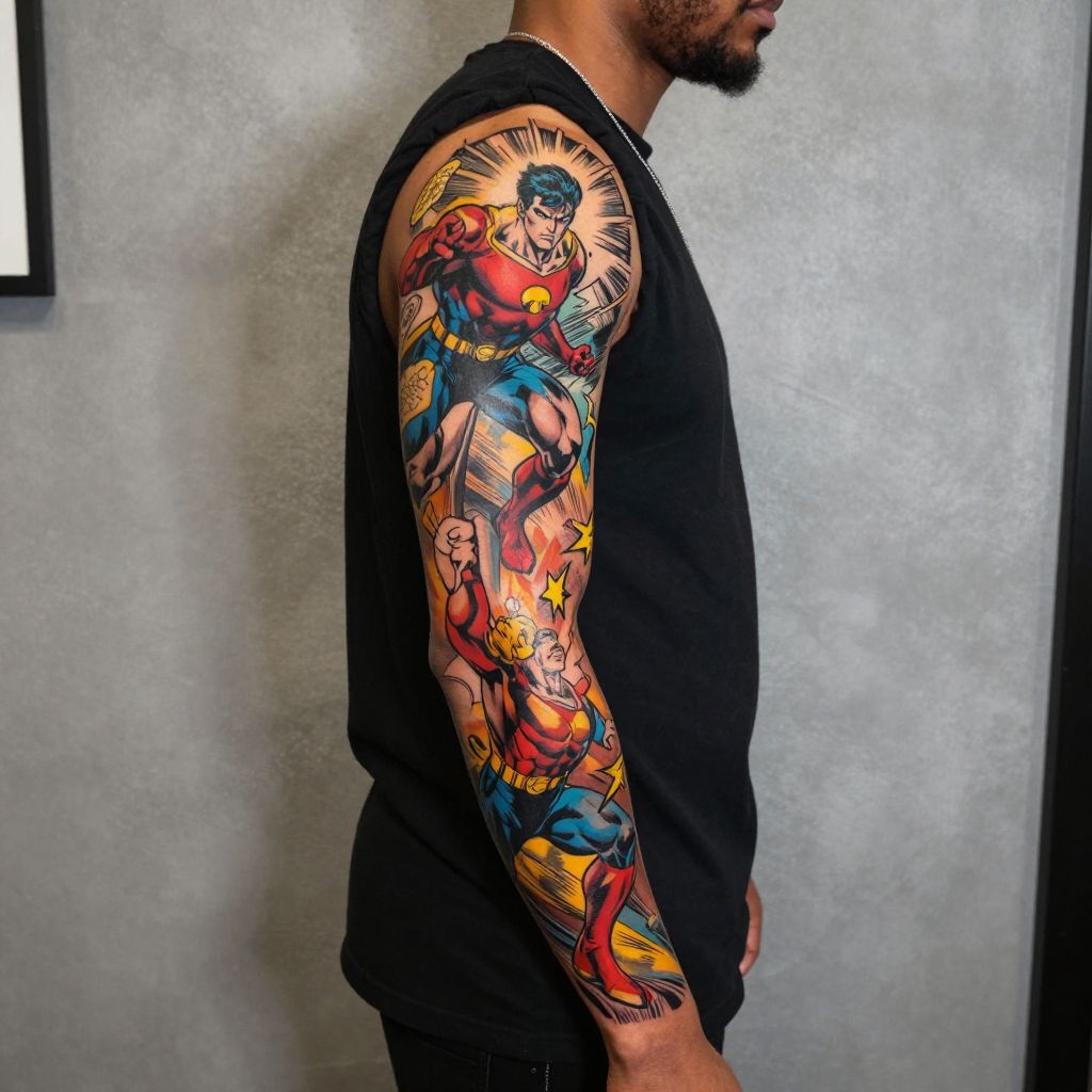 Comic Book and Superhero Sleeve