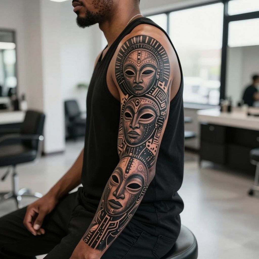 Afro Futuristic African Masks