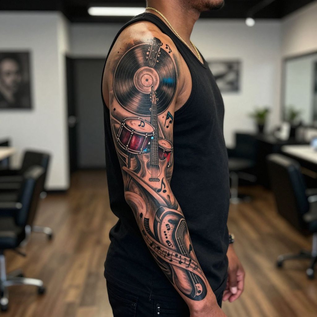 Music and Rhythm-Inspired Sleeve