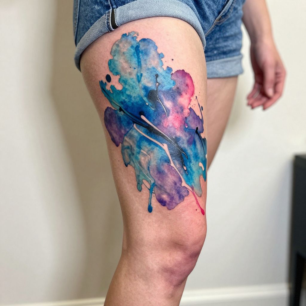 Abstract Watercolor Splash tattoo