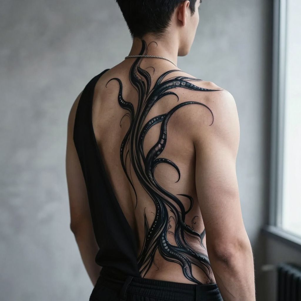 Venom Tendrils on Spine