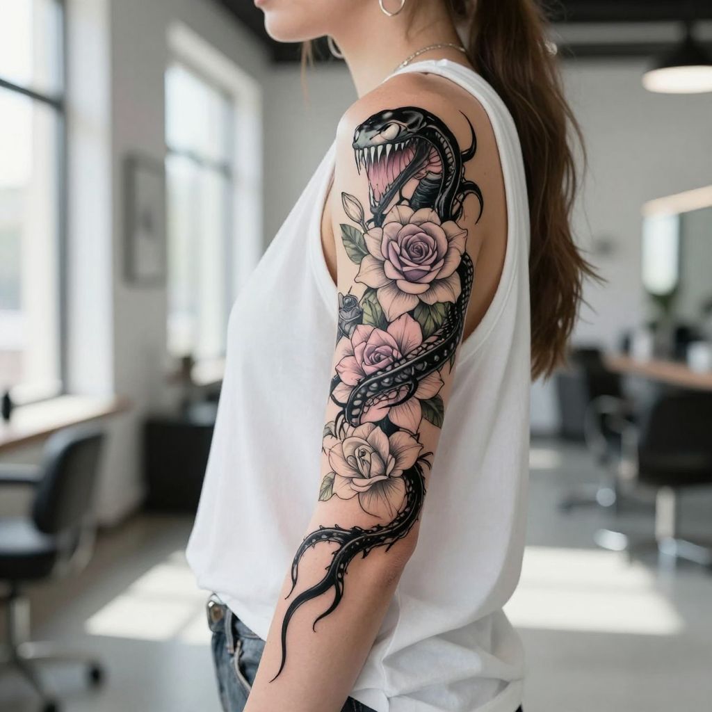 Venom with Floral Contrast
