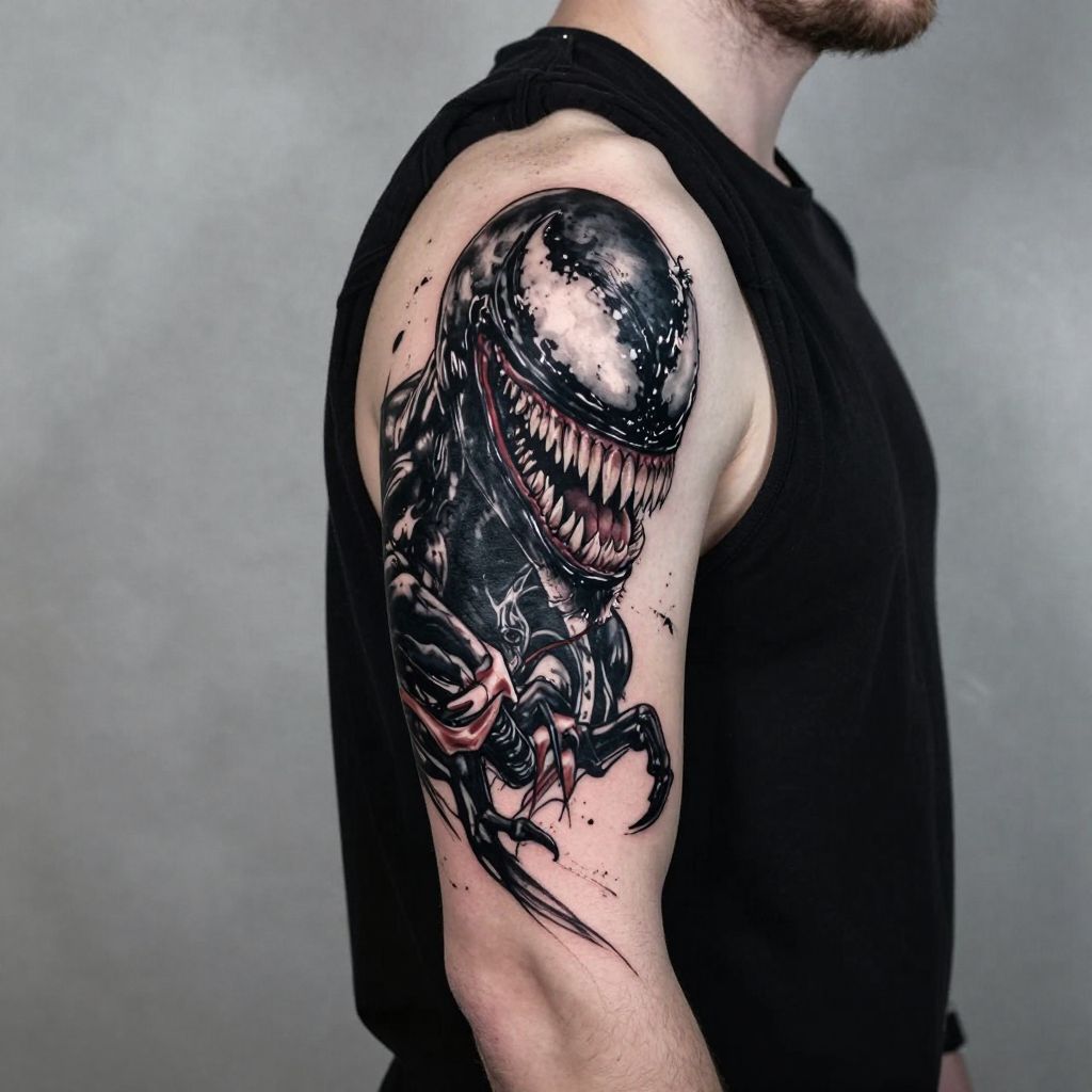 Venom Ink Splash Portrait