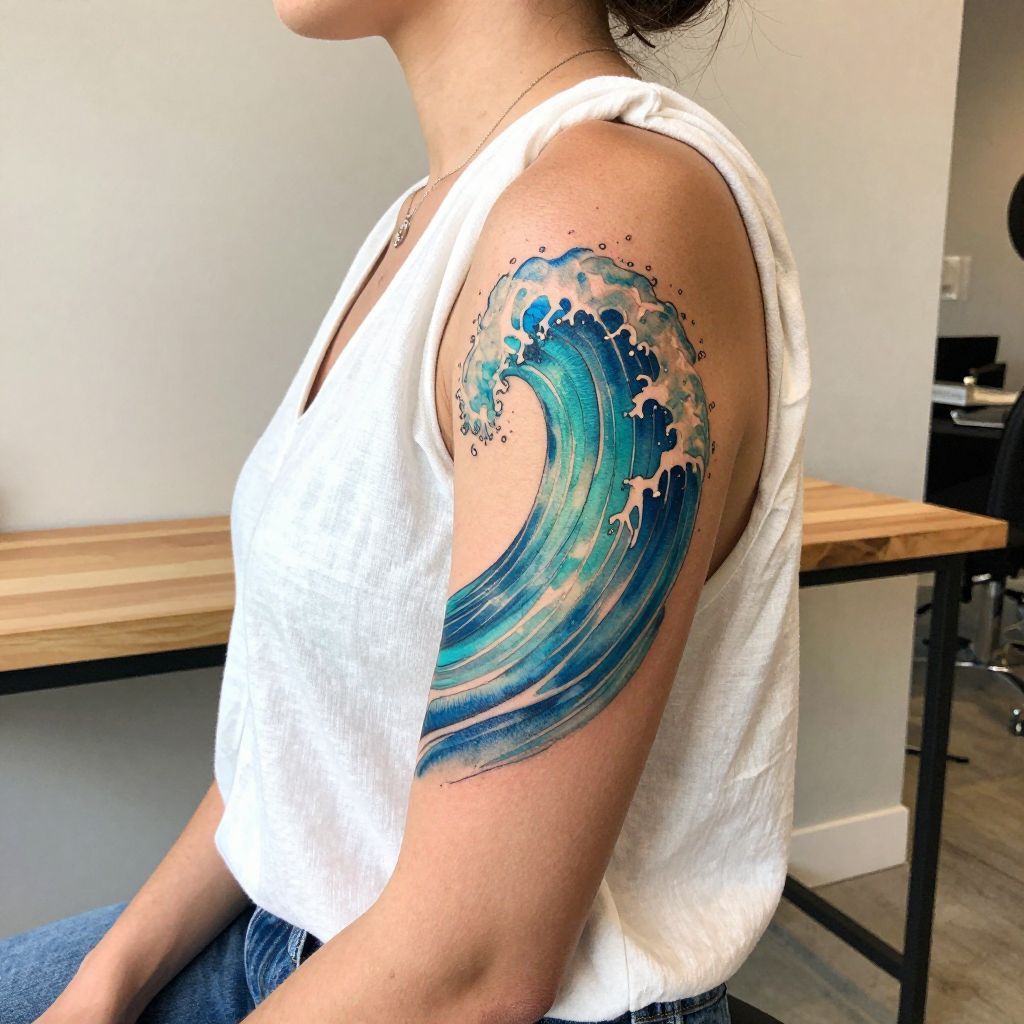 Watercolor Wave Splash